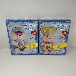 Kenner Care Bear Wear 1985 Cake Bakin Clothes & Playful Romper In Original Boxes
